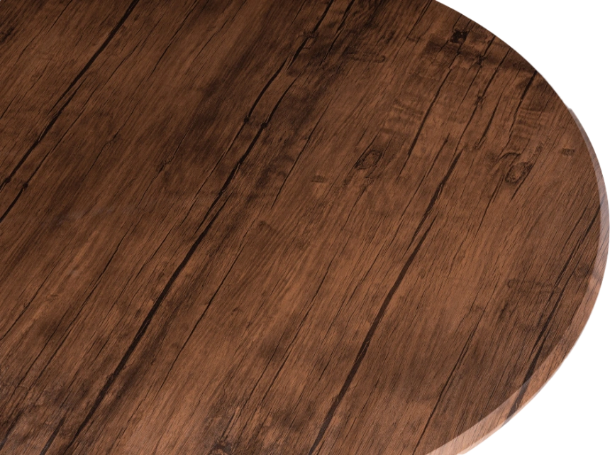 Кухонный стол Тулип, 90x73, МДФ, орех кантри, каркас черный