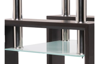 Журнальный стол ST-052, 60x60, стекло, wenge, каркас темно-коричневый 