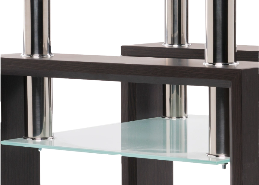 Журнальный стол ST-052, 60x60, стекло, wenge, каркас темно-коричневый 