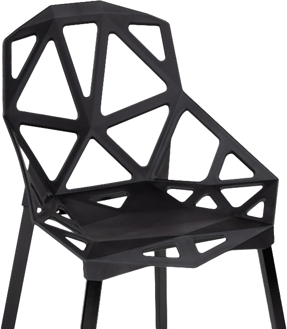 Стул One PC-015, пластиковый, черный