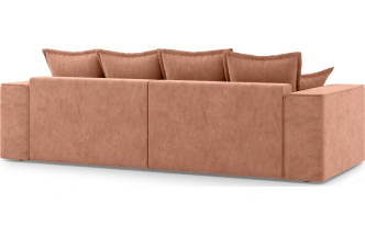 Диван прямой Конте, модель 036, Germes Terra (Оранжевый-Терракота)