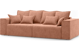 Диван прямой Конте, модель 036, Germes Terra (Оранжевый-Терракота)