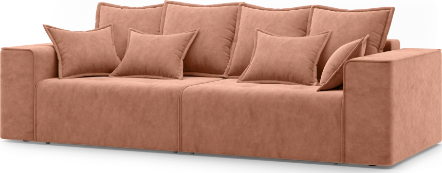 Диван прямой Конте, модель 036, Germes Terra (Оранжевый-Терракота)