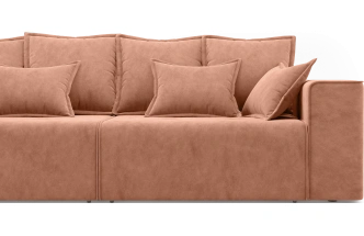 Диван прямой Конте, модель 036, Germes Terra (Оранжевый-Терракота)