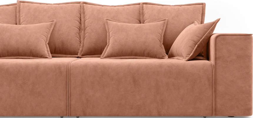 Диван прямой Конте, модель 036, Germes Terra (Оранжевый-Терракота)