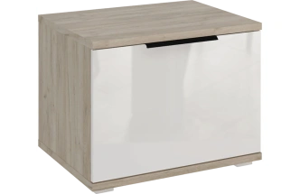 Тумба в прихожую Альянс, Дуб крафт / Белый глянец