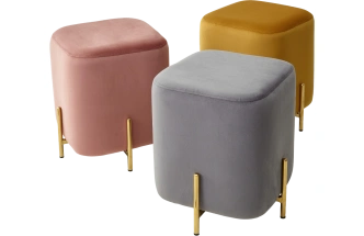 Пуф Ares, Bluvel-14 grey / gold