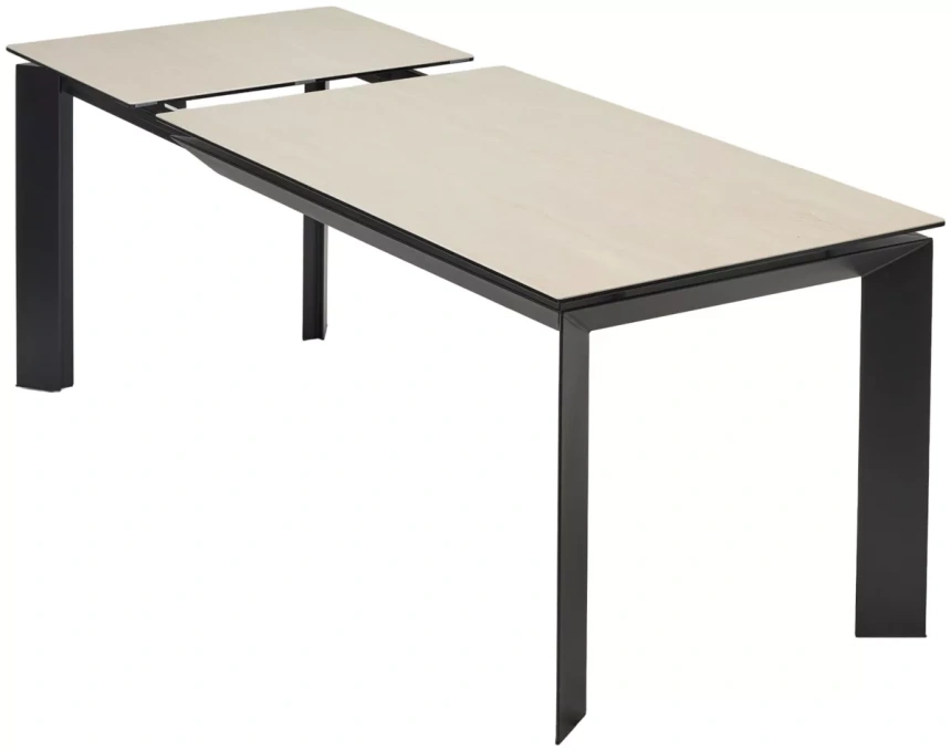 Кухонный стол раздвижной Cremona 180, TL-142, испанская керамика, черный каркас