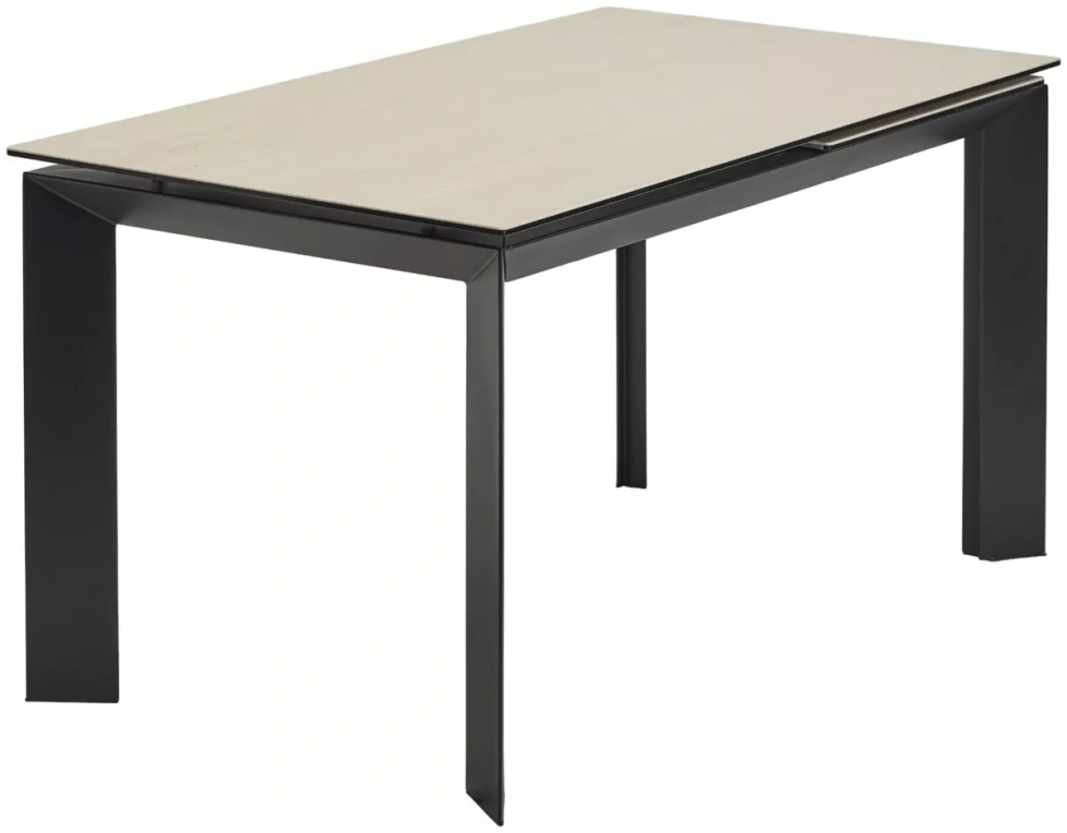Кухонный стол раздвижной Cremona 180, TL-142, испанская керамика, черный каркас