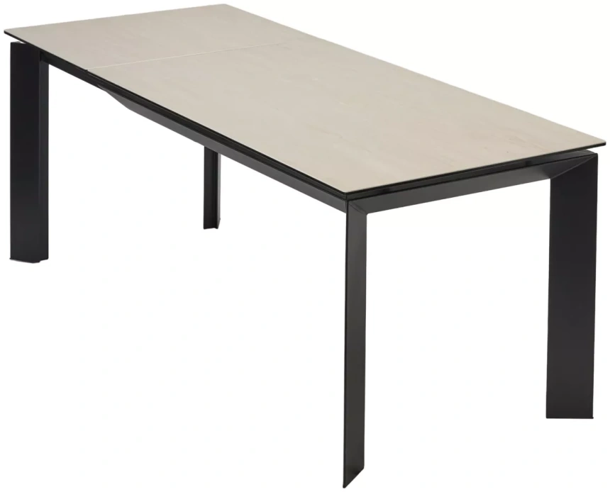 Кухонный стол раздвижной Cremona 180, TL-142, испанская керамика, черный каркас