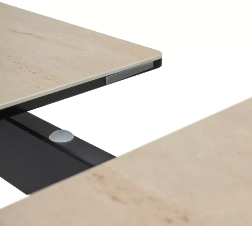 Кухонный стол раздвижной Cremona 180, TL-142, испанская керамика, черный каркас