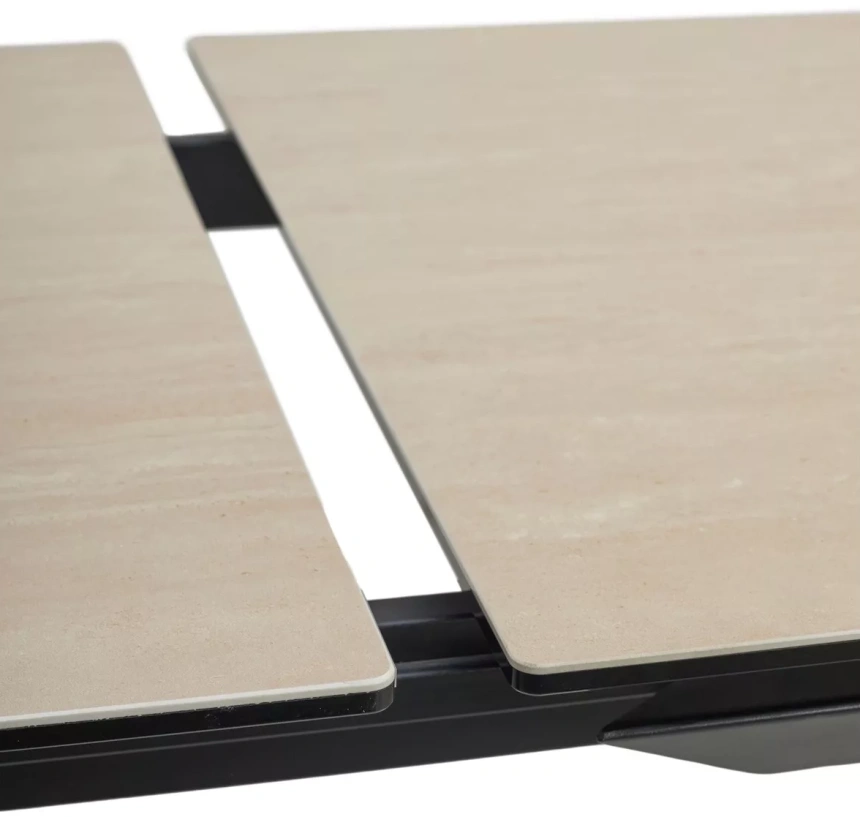 Кухонный стол раздвижной Cremona 180, TL-142, испанская керамика, черный каркас