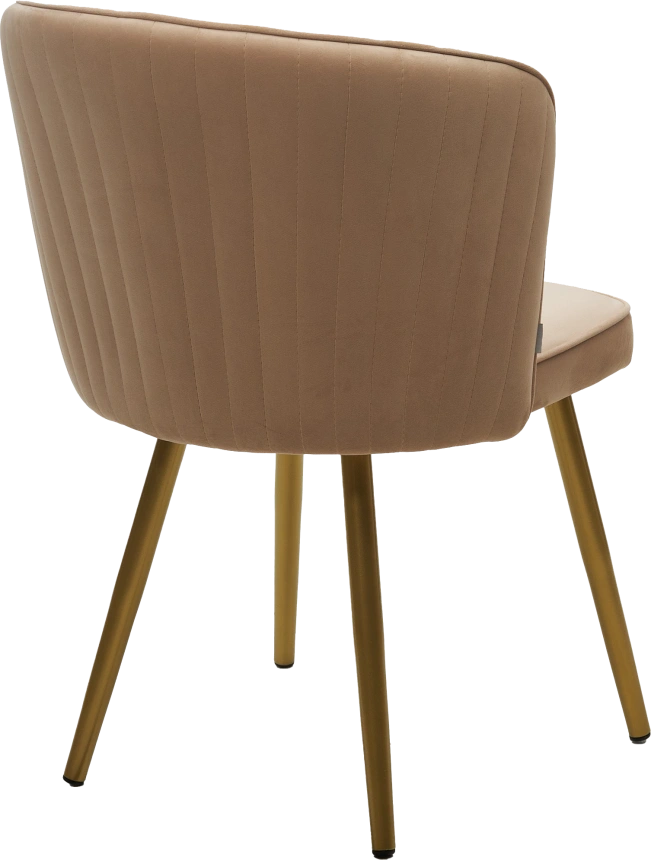 Стул Моне, мягкий, Zizi 605 латте, велюр, золотой каркас 