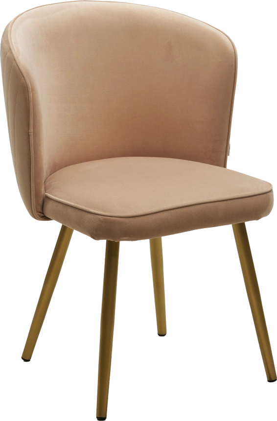 Стул Моне, мягкий, Zizi 605 латте, велюр, золотой каркас 