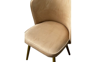 Стул Моне, мягкий, Zizi 605 латте, велюр, золотой каркас