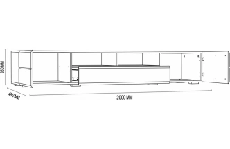 ТВ-тумба Иоги 2.0, белый / белый глянец