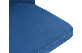 Стул Silvio, мягкий со спинкой, синий, велюр, каркас черный