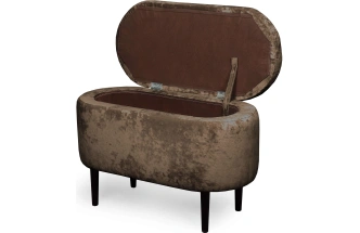 Банкетка Олаф, с нишей, ткань тиффани коричневый