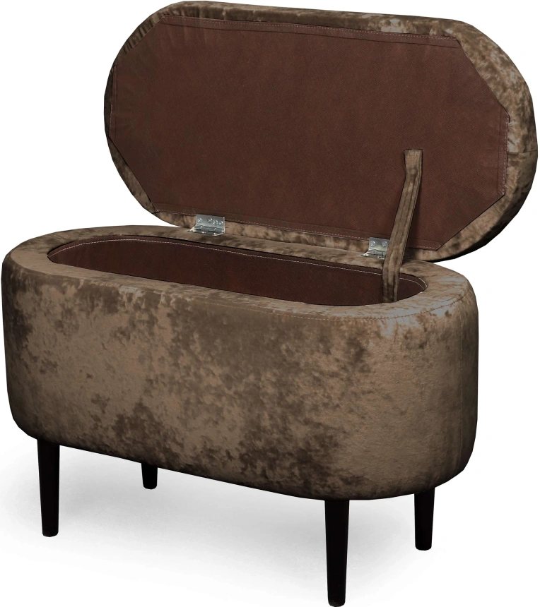 Банкетка Олаф, с нишей, ткань тиффани коричневый