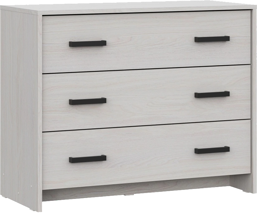 Комод Taika, с тремя ящиками, ясень анкор светлый