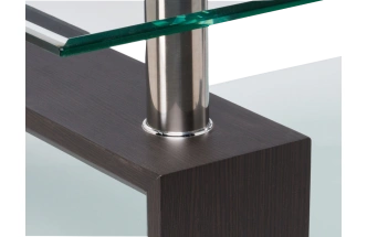 Журнальный стол CT1-052, 110x60, стекло, wenge, каркас темно-коричневый 