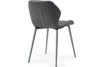 Стул Вальд, на металлокаркасе, серый / серый глянец