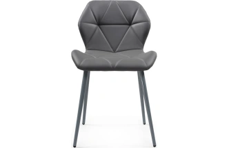 Стул Вальд, на металлокаркасе, серый / серый глянец
