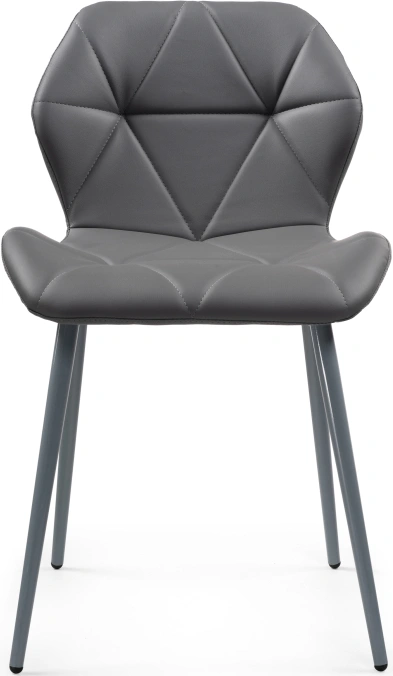 Стул Вальд, на металлокаркасе, серый / серый глянец