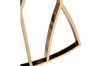 Журнальный стол 13RXCT3104-GOLD, 90x90x45, стекло, черный / золото