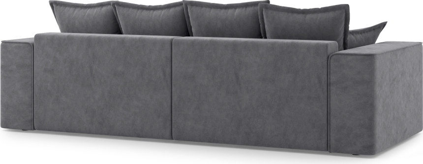Диван прямой Конте, модель 036, Germes Grafit (серый)
