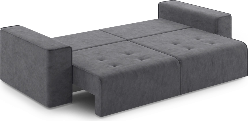 Диван прямой Конте, модель 036, Germes Grafit (серый)