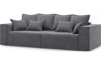 Диван прямой Конте, модель 036, Germes Grafit (серый)