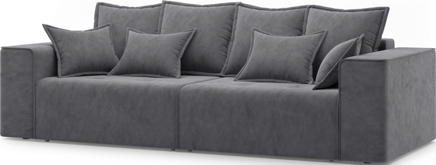 Диван прямой Конте, модель 036, Germes Grafit (серый)