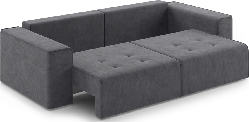 Диван прямой Конте, модель 036, Germes Grafit (серый)