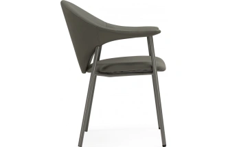 Стул на металлокаркасе Vigo, с подлокотниками, серый