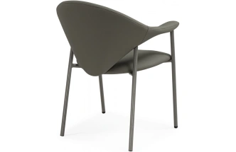 Стул на металлокаркасе Vigo, с подлокотниками, серый