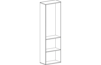 Шкаф двухдверный Кёльн 1960, с полками, белый аляска / белый глянец