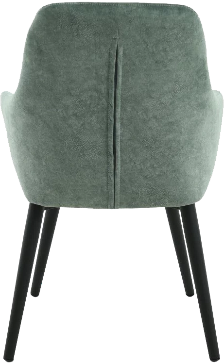 Стул Ardeko, мягкий с подлокотниками, зеленый, велюр, каркас черный 