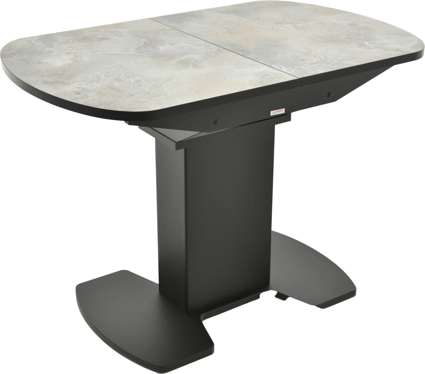 Кухонный стол Корсика, мрамор светлый, пластик, каркас черный