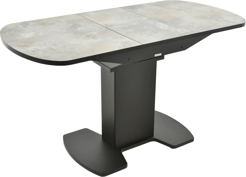 Кухонный стол Корсика, мрамор светлый, пластик, каркас черный