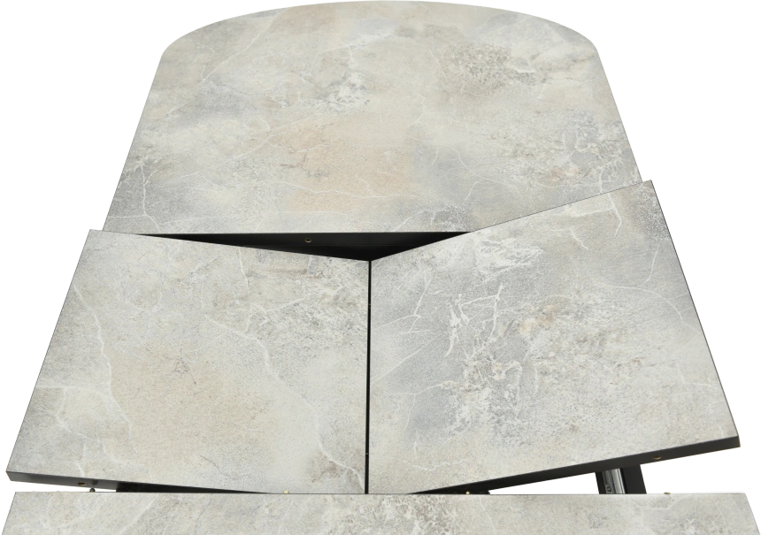 Кухонный стол Корсика, мрамор светлый, пластик, каркас черный