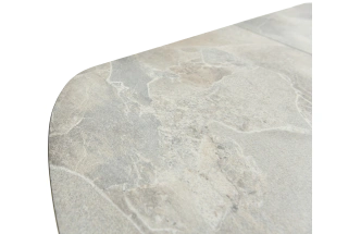 Кухонный стол Корсика, мрамор светлый, пластик, каркас черный