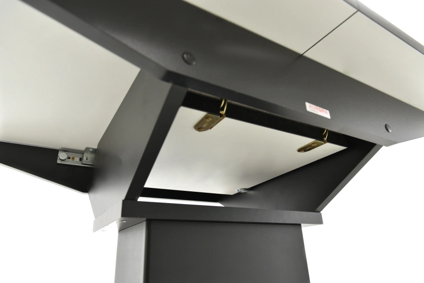 Кухонный стол Корсика, мрамор светлый, пластик, каркас черный