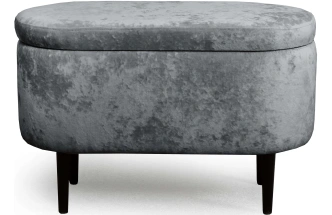 Банкетка Олаф, с нишей, ткань тиффани серый