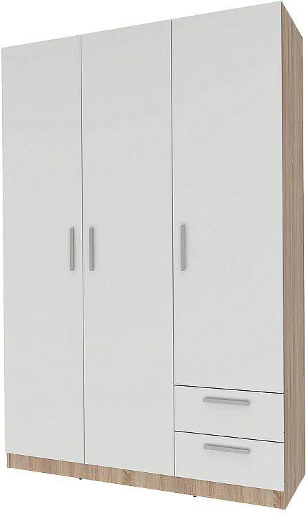 Спальный гарнитур Илга, набор мебели 3, дуб сонома / белый 