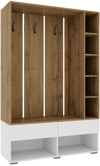 Прихожая Роут, белый / дуб вотан