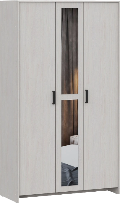 Шкаф двухдверный Taika, распашной для одежды, ясень анкор светлый
