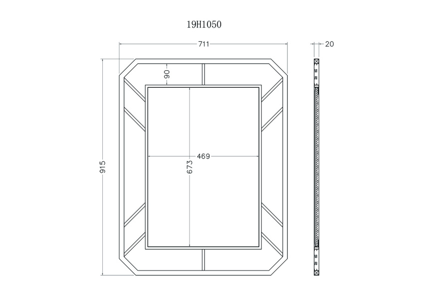Зеркало настенное KFG081 