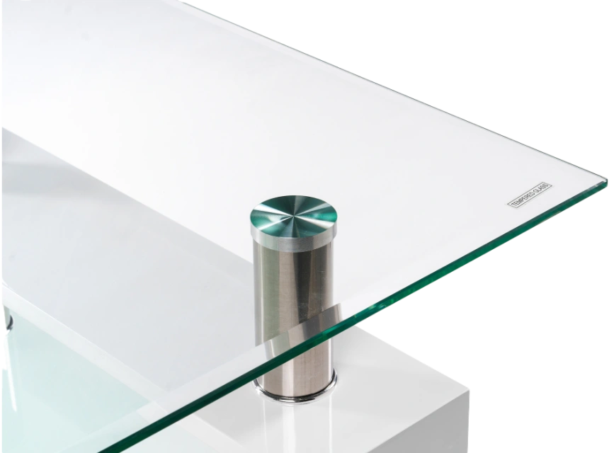 Журнальный стол CT1-052, 110x60, стекло, white, каркас белый