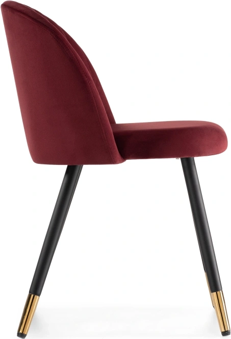 Стул мягкий Gabi, винный красный / черный с золотом